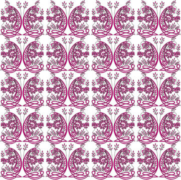 floral and ethnic pattern