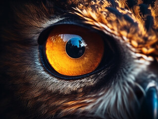 Eagle eye closeup portrait AI Generated