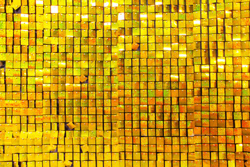 Luxury golden mosaic sequined Background Texture - 612243209