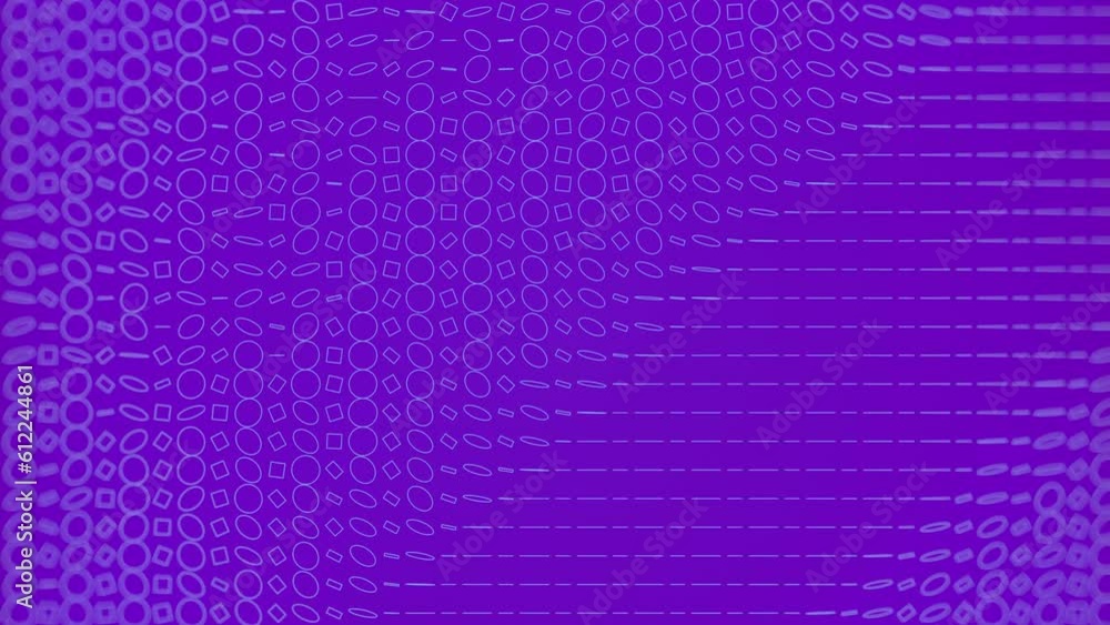 Aufkleber Wave loop animation of simple geometric shapes 3d rendering 4K