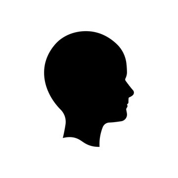 Kid head silhouette side view
