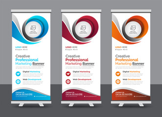 Professional Business roll up banner design template