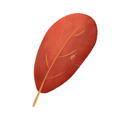 Autumn leaves in watercolor style. PNG