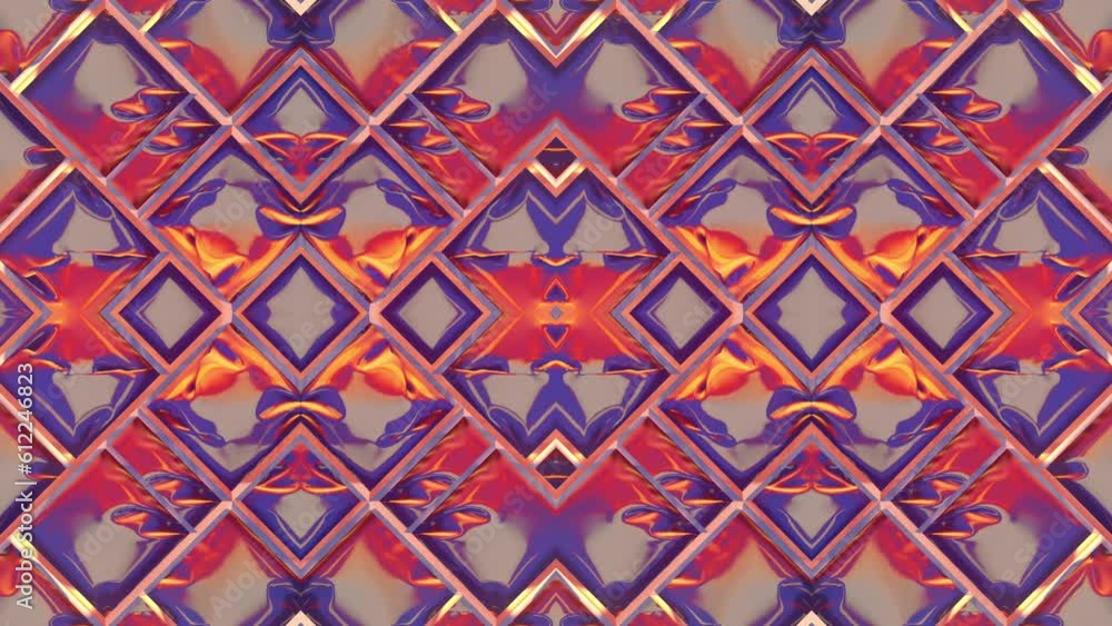 Poster bright fantastic inflatable colorful pattern. 3d rendering loop animation 4k