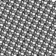 Abstraction with repeating hand-drawn shapes