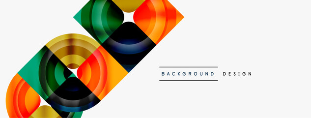 Fototapeta premium Circle abstract background. Wallpaper, banner, background, landing page, wall art, invitation, print, poster