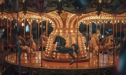 Most amazing magical carousel with detailed craftsmanship Creating using generative AI tools