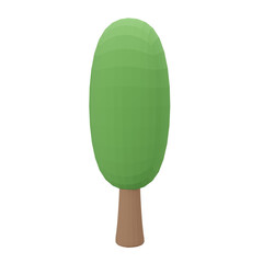 Low poly tree transparent background-01