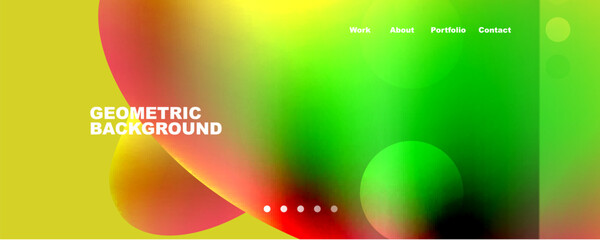 Geometric flowing shapes abstract background. Vector Illustration For Wallpaper, Banner, Background, Card, Book Illustration, landing page