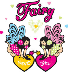 girl and letter print pattern