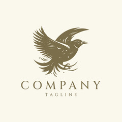 Bird logo design vector illustration