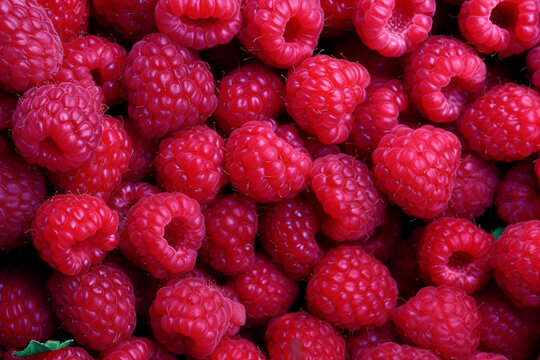 Fresh Raspberry Fruit AI Generated
