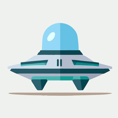 Flying saucer ufo logo minimalistic zen vector art
