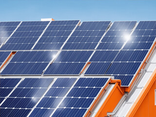 solar panels on a roof