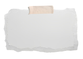 white rectangle shape torn paper piece on transparent background for graphic designer and holi design