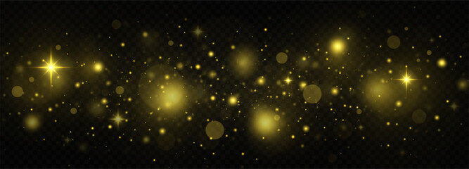 Fototapeta na wymiar Glowing light effect. Glittering dust of particles. Christmas concept. Magic background.