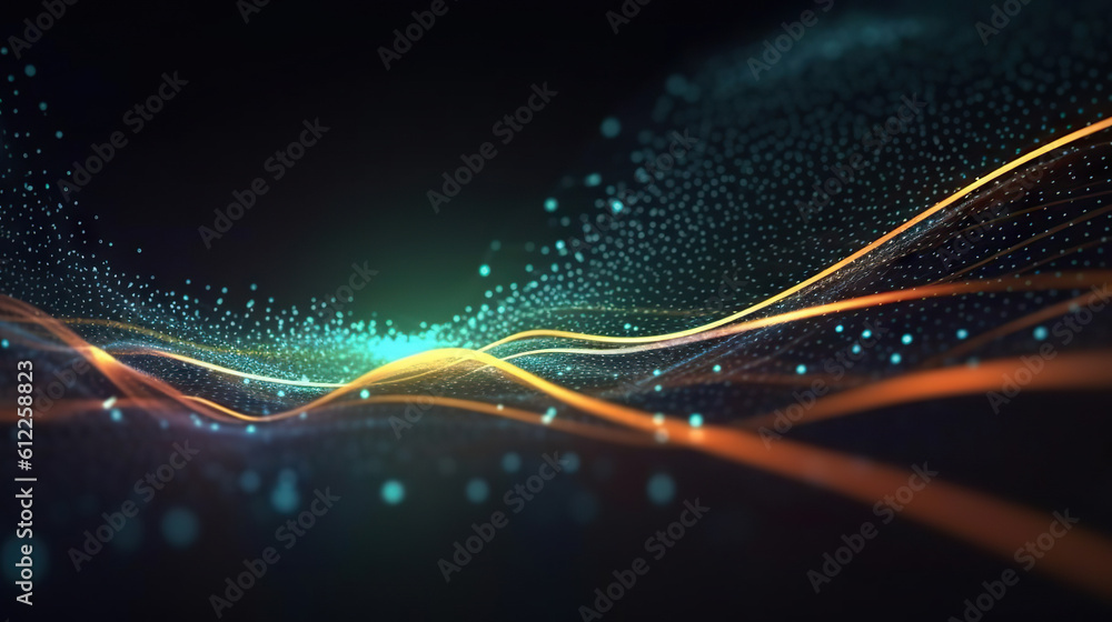 Poster modern digital abstract 3d background. can be used in the description of network abilities, technolo