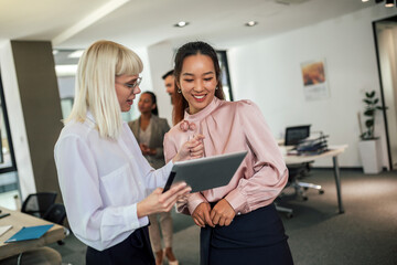 Group of multiethnic business people working together in the office