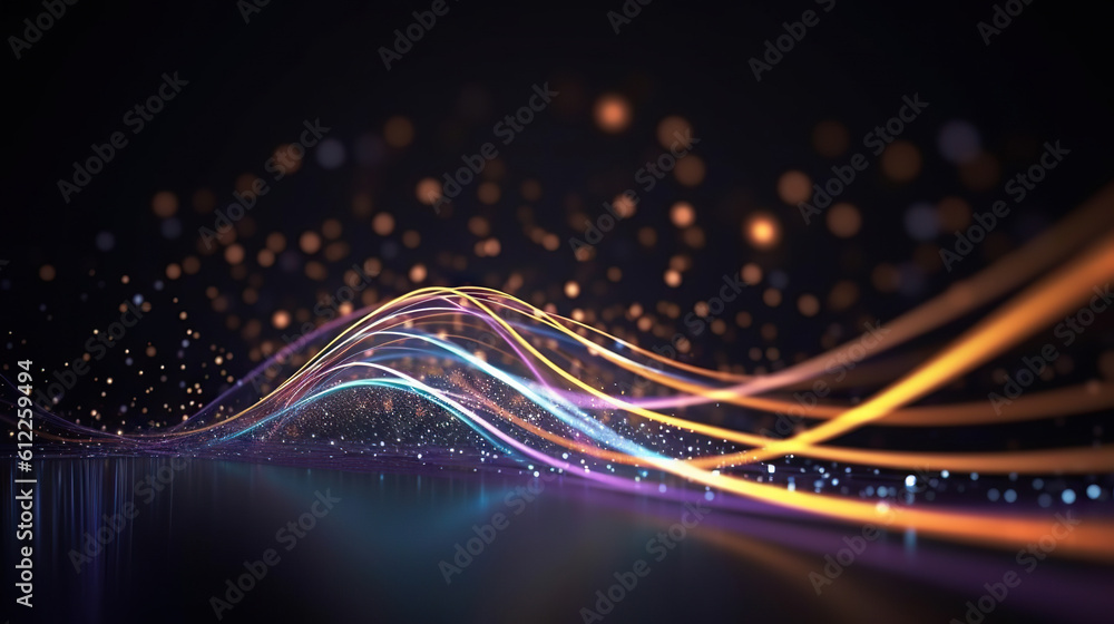 Poster modern digital abstract 3d background. can be used in the description of network abilities, technolo