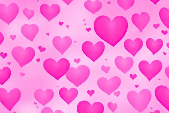 Seamless pattern with hearts