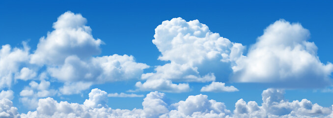 Naklejka na ściany i meble blue sky background with clouds. Generative AI