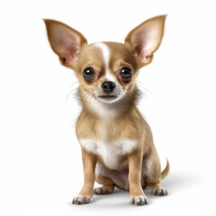 Obraz premium chihuahua dog isolated on a white background, ai generative