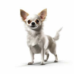 chihuahua dog isolated on a white background, ai generative