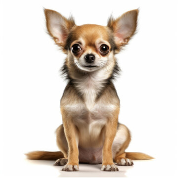 chihuahua dog isolated on a white background, ai generative
