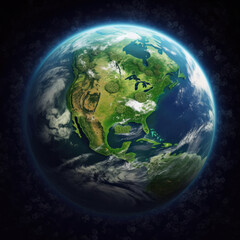 Obraz na płótnie Canvas An HD view of earth from space , Generative Ai
