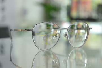 glasses on the table