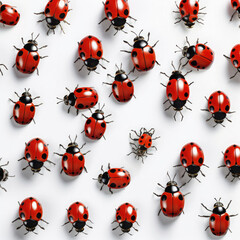 Animal Pattern ladybugs animals as a side border , Generative Ai , Generative Ai , Generative Ai
