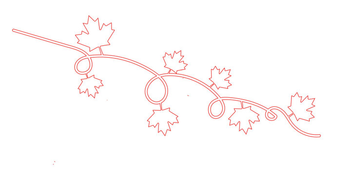 Canada day line art style vector illustration, canada day background