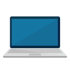 Laptop flat vector with white background