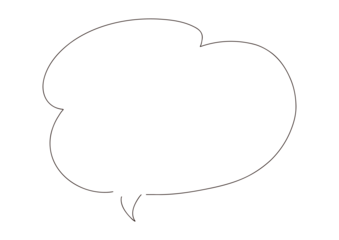 シンプルな手書き吹き出し