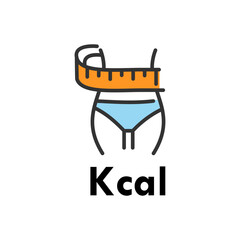 Kcal design logo template illustration