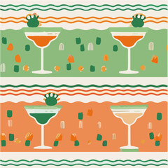 cute simple national margarita day pattern, cartoon, minimal, decorate blankets, carpets, for kids, theme print design
