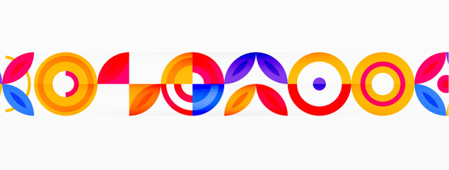 Colorful circle abstract background. Template for wallpaper, banner, presentation, background