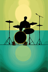 Fototapeta premium rock drummer