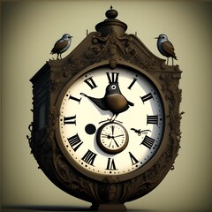 Cuckoo Clock, Generative AI Illustration