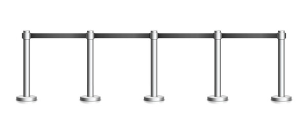 Barrier fence isolated on white background. Vector illustration. 