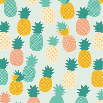 cute simple pineapple pattern, cartoon, minimal, decorate blankets, carpets, for kids, theme print design
