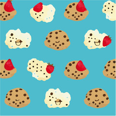 cute simple scones pattern, cartoon, minimal, decorate blankets, carpets, for kids, theme print design

