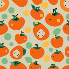 cute simple persimmon pattern, cartoon, minimal, decorate blankets, carpets, for kids, theme print design
