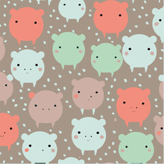 cute simple pig pattern, cartoon, minimal, decorate blankets, carpets, for kids, theme print design
