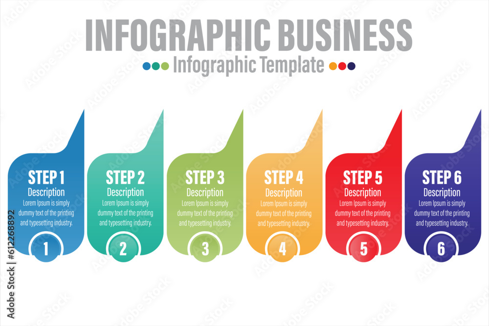 Aufkleber business data visualization. process chart. abstract elements of graph, diagram with steps, options,