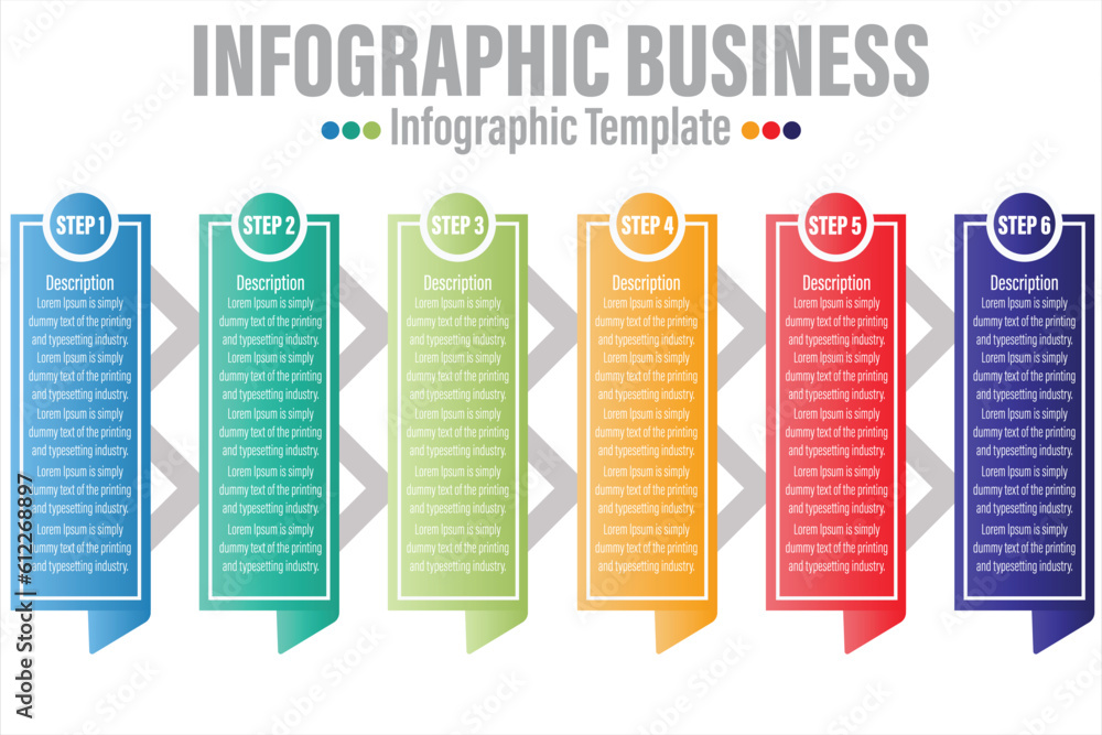 Poster timeline 6 steps, six 6 option shape table chart elements with steps,road map,options,milestone,time