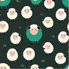 cute simple sheep pattern, cartoon, minimal, decorate blankets, carpets, for kids, theme print design
