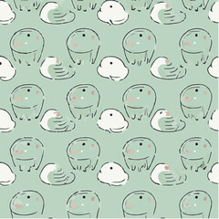 cute simple seal pattern, cartoon, minimal, decorate blankets, carpets, for kids, theme print design
