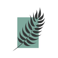 Modern abstract vector illustration with organic various shapes and foliage line art for print or use as wall art, card, flyer or T Shirt