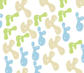 seamless pattern with green and red hearts